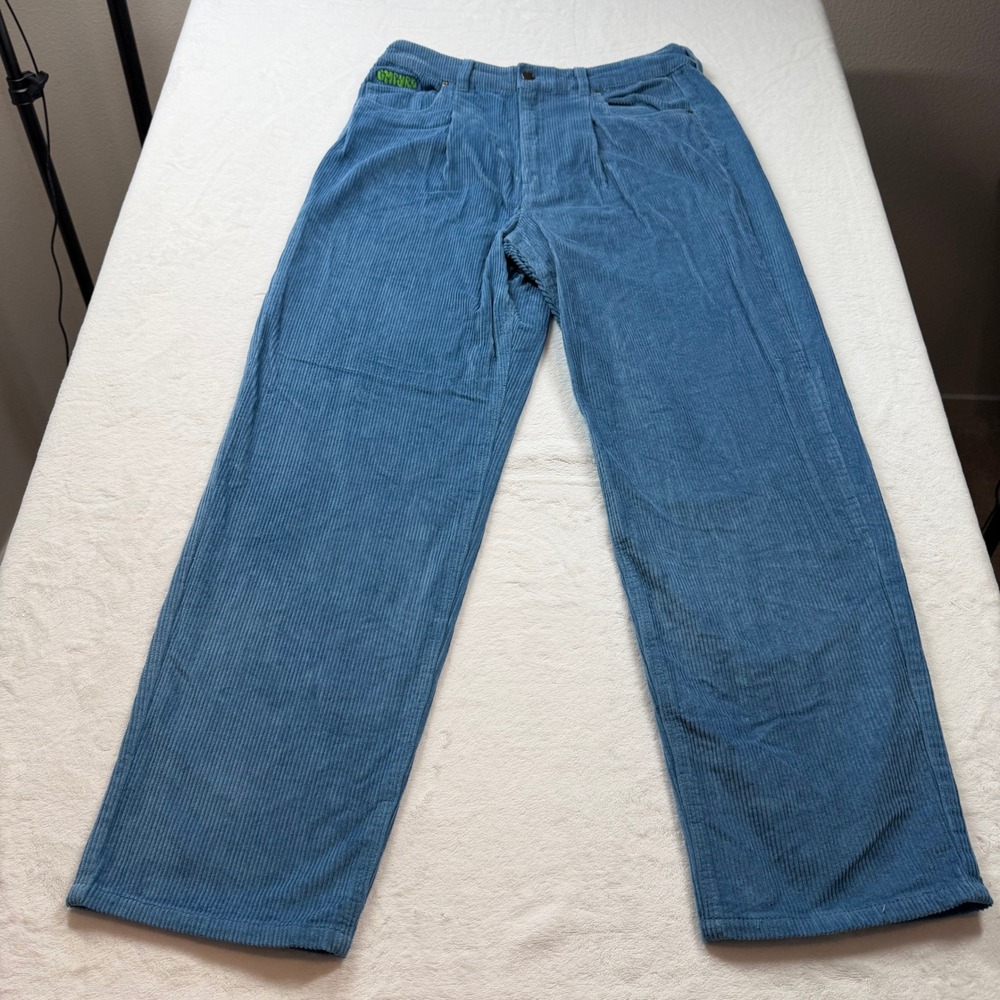 Empyre Tori Corduroy Pants Mens Large Blue Good Wide Leg Skate Streetwear